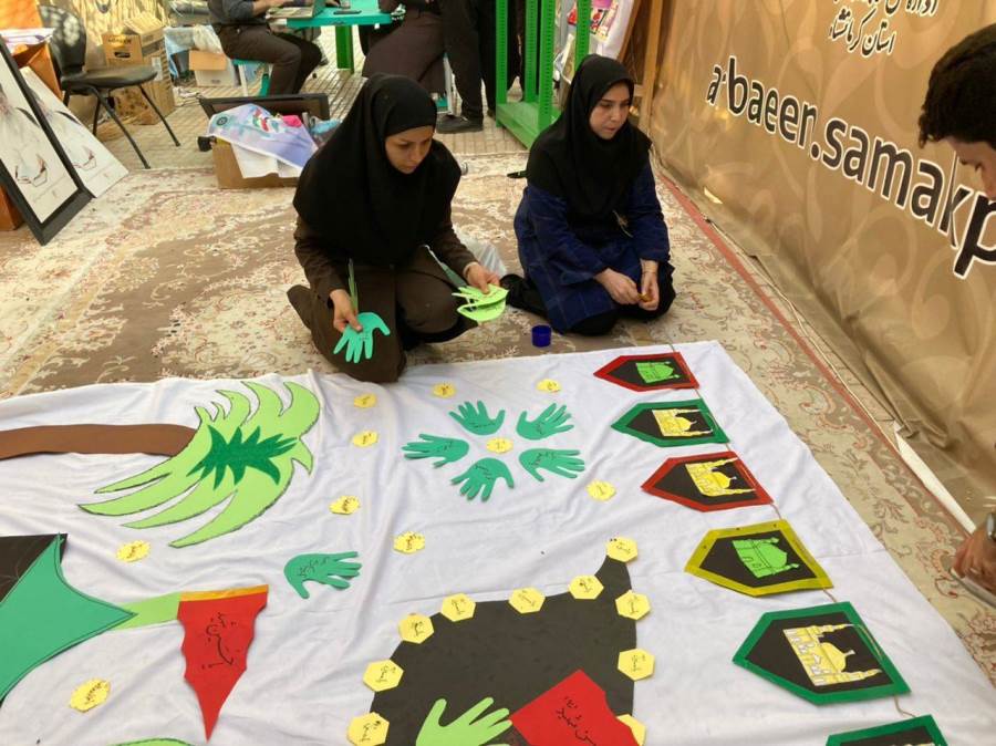 فعالیت های  فوق برنامه کتابدار کتابخانه عمومی استقلال همراه کارشناسان فرهنگی  استان درآماده سازی فضای موکب های اداره کل کتابخانه های عمومی استان کرمانشاه در مرز خسروی  و شهرستان های کرمانشاه و قصر شیرین به مناسبت اربعین حسینی1401