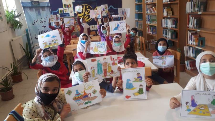 نقاشی و رنگ آمیزی ماه مبارک رمضان